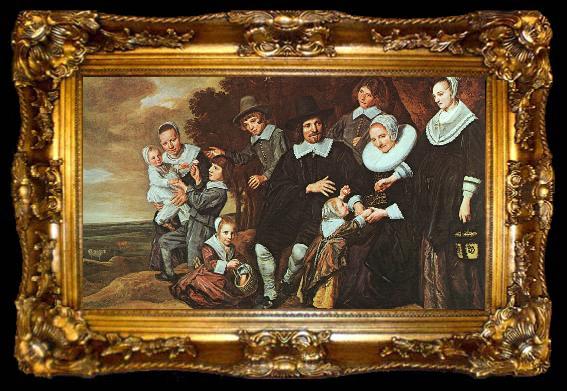 framed  Frans Hals A Family Group in a Landscape, ta009-2